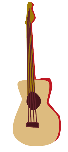 Illustratie akoestische gitaar.